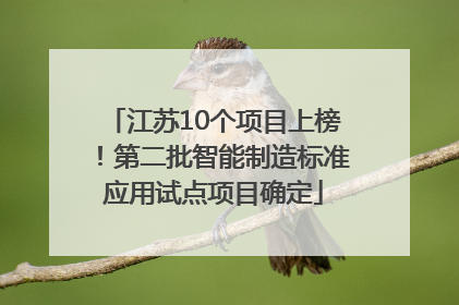 江苏10个项目上榜！第二批智能制造标准应用试点项目确定