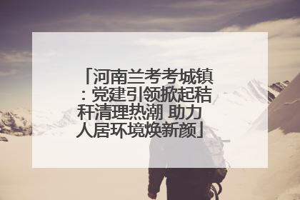 河南兰考考城镇：党建引领掀起秸秆清理热潮 助力人居环境焕新颜