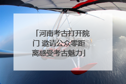 河南考古打开院门 邀请公众零距离感受考古魅力