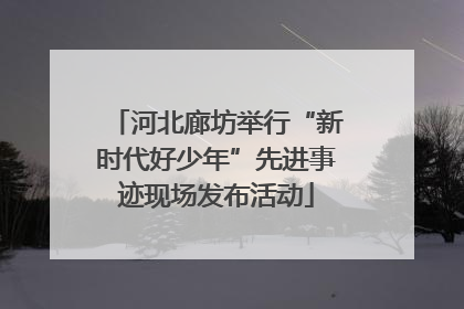 河北廊坊举行“新时代好少年”先进事迹现场发布活动