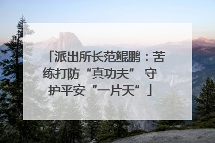 派出所长范鲲鹏：苦练打防“真功夫” 守护平安“一片天”