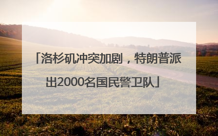 洛杉矶冲突加剧，特朗普派出2000名国民警卫队