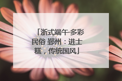浙式端午·多彩民俗 鄞州：进士糕，传统国风