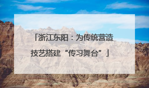 浙江东阳：为传统营造技艺搭建“传习舞台”