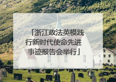 浙江政法英模践行新时代使命先进事迹报告会举行
