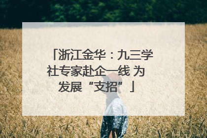 浙江金华：九三学社专家赴企一线 为发展“支招”
