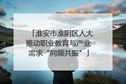 淮安市淮阴区人大推动职业教育与产业需求“同频共振”