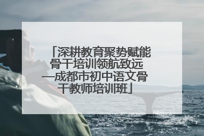 深耕教育聚势赋能 骨干培训领航致远—成都市初中语文骨干教师培训班
