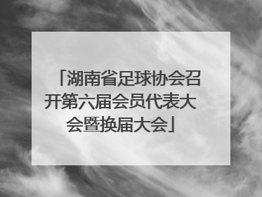 湖南省足球协会召开第六届会员代表大会暨换届大会