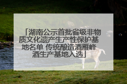 湖南公示首批省级非物质文化遗产生产性保护基地名单 传统酿造酒雁峰酒生产基地入选