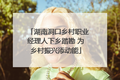 湖南洞口乡村职业经理人下乡踏勘 为乡村振兴添动能