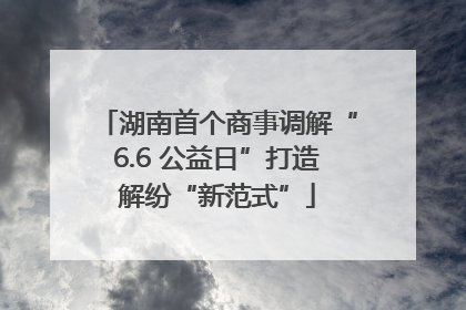 湖南首个商事调解“6.6 公益日”打造解纷“新范式”