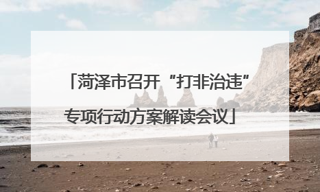 菏泽市召开“打非治违”专项行动方案解读会议