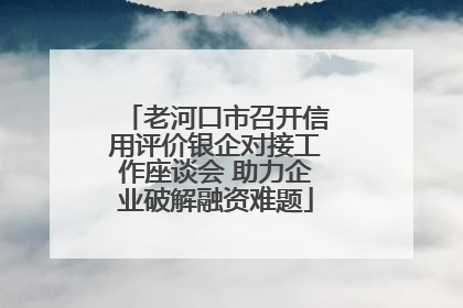 老河口市召开信用评价银企对接工作座谈会 助力企业破解融资难题