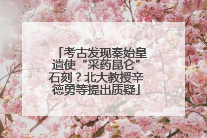 考古发现秦始皇遣使“采药昆仑”石刻？北大教授辛德勇等提出质疑