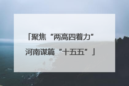 聚焦“两高四着力” 河南谋篇“十五五”