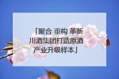 聚合 重构 革新 川酒集团打造原酒产业升级样本