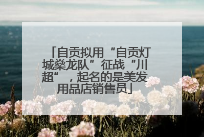 自贡拟用“自贡灯城燊龙队”征战“川超”，起名的是美发用品店销售员