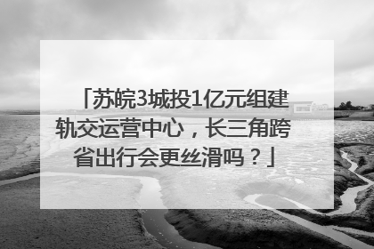 苏皖3城投1亿元组建轨交运营中心，长三角跨省出行会更丝滑吗？