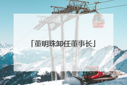 董明珠卸任董事长