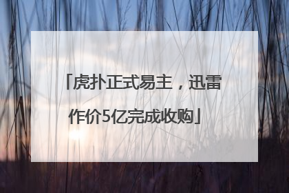 虎扑正式易主，迅雷作价5亿完成收购