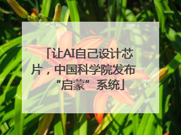 让AI自己设计芯片，中国科学院发布“启蒙”系统