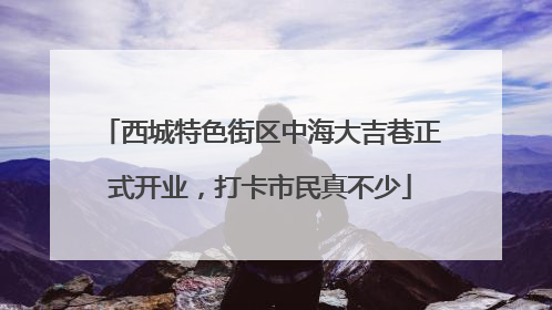 西城特色街区中海大吉巷正式开业，打卡市民真不少