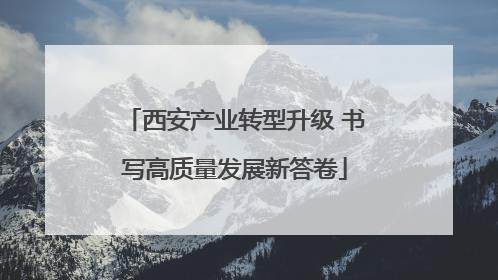 西安产业转型升级 书写高质量发展新答卷