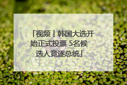 视频丨韩国大选开始正式投票 5名候选人竞逐总统