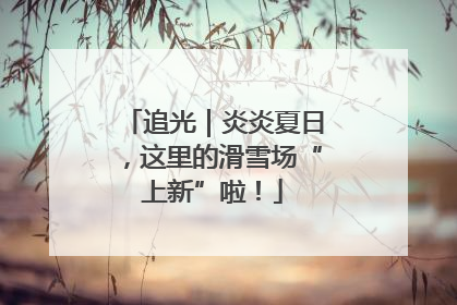 追光｜炎炎夏日，这里的滑雪场“上新”啦！