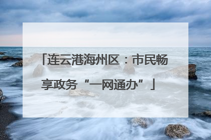 连云港海州区：市民畅享政务“一网通办”