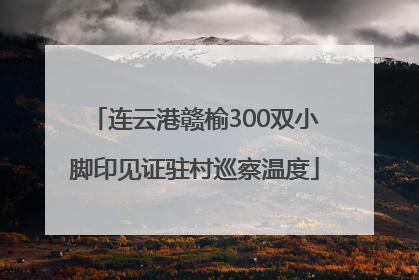 连云港赣榆300双小脚印见证驻村巡察温度