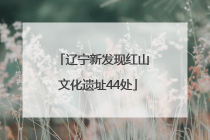 辽宁新发现红山文化遗址44处