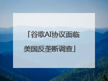 谷歌AI协议面临美国反垄断调查