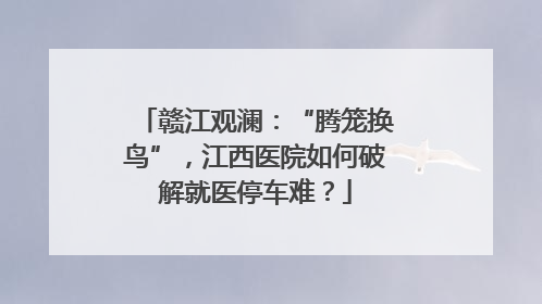 赣江观澜：“腾笼换鸟”，江西医院如何破解就医停车难？