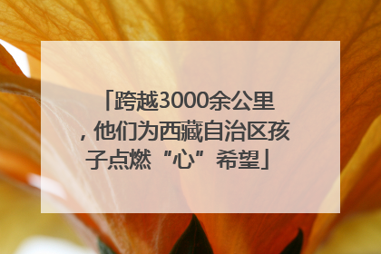 跨越3000余公里，他们为西藏自治区孩子点燃“心”希望
