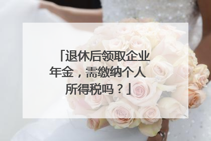 退休后领取企业年金，需缴纳个人所得税吗？
