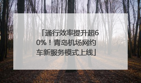 通行效率提升超60%！青岛机场网约车新服务模式上线