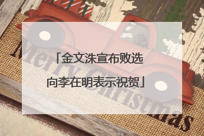 金文洙宣布败选 向李在明表示祝贺
