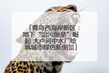 青岛西海岸新区：地下“治污堡垒”崛起 大卢河中水厂绘就城市绿色新图景
