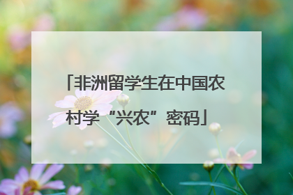 非洲留学生在中国农村学“兴农”密码