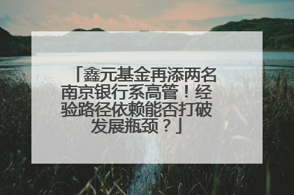 鑫元基金再添两名南京银行系高管！经验路径依赖能否打破发展瓶颈？