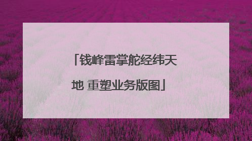 钱峰雷掌舵经纬天地 重塑业务版图