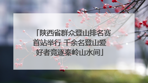 陕西省群众登山排名赛首站举行 千余名登山爱好者竞逐秦岭山水间