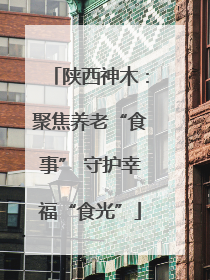 陕西神木：聚焦养老“食事” 守护幸福“食光”