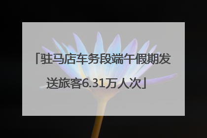 驻马店车务段端午假期发送旅客6.31万人次
