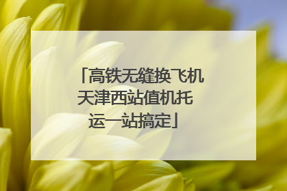 高铁无缝换飞机 天津西站值机托运一站搞定