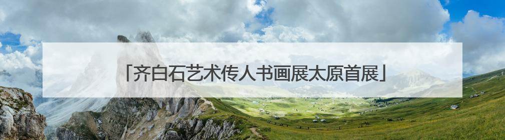 齐白石艺术传人书画展太原首展