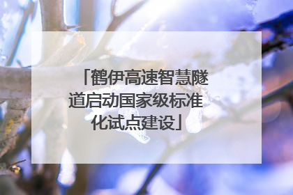鹤伊高速智慧隧道启动国家级标准化试点建设