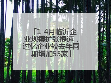 1-4月临沂企业规模扩张提速，过亿企业较去年同期增加55家